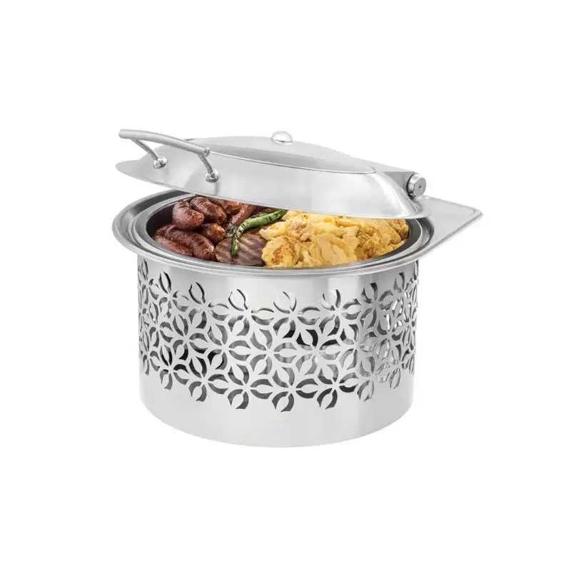 Rosseto SM288 Rosseto Iris Stainless Steel Round Chafer with Soft C...