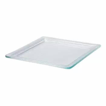 Rosseto GLS060CC Rosseto Aroma Crystal Clear Square platter with Ri...