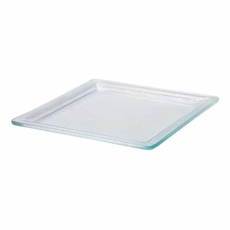 Rosseto GLS060CC Rosseto Aroma Crystal Clear Square platter with Ri...