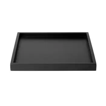 Rosseto RBLS100 Rosseto Sky Rize Small Square Black Bamboo Shelf - ...