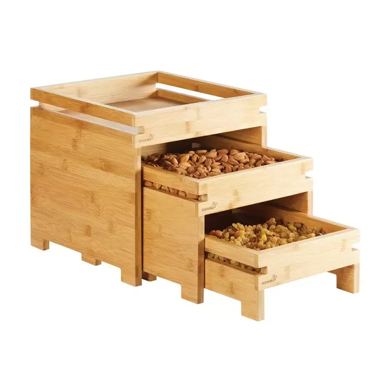 Rosseto BD131 Rosseto Natura Bamboo Nesting Box Stands (3 pcs.) - 1...