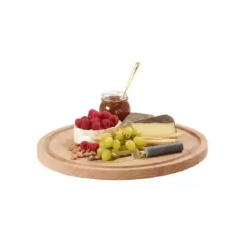 Cal-Mil Roundoak Wood Serving Board - 15" x 1"