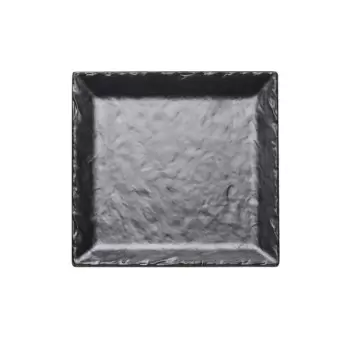Cal-Mil Faux Slate 11 1/2" Square Platter With Raised Rim
