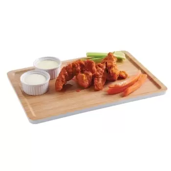 Cal-Mil Finn Wood Effect Rectangular Modular Melamine Tray 9" x 13"