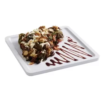 Cal-Mil Finn White Square Modular Melamine Tray 9" x 9"
