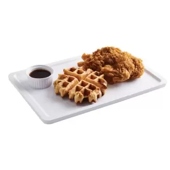 Cal-Mil Finn White Rectangular Modular Melamine Tray 9" x 13"