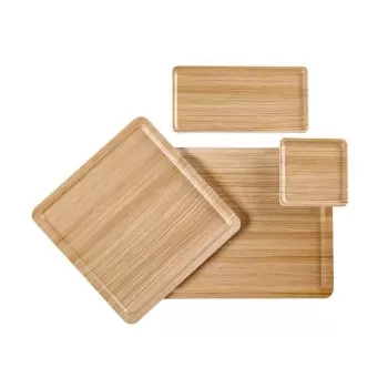 Cal-Mil Finn Wood Effect Rectangular Modular Melamine Tray 4" x 8"