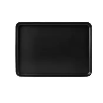 Cal-Mil Hudson 13" x 9 1/2" Black Rectangular Melamine Platter