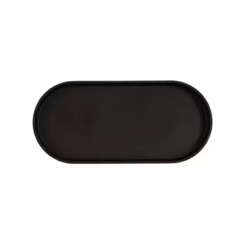 Cal-Mil Hudson 13 x 6 Oval Melamine Platter - Black