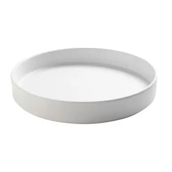 Cal-Mil Hudson - White 10" Raised Rim Melamine Plate