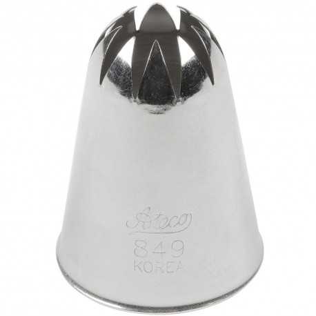 Ateco 849 Ateco 849 - Closed Star Pastry Tip .69'' Opening Diameter- Stainless Steel Closed Star Pastry Tips