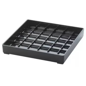 Cal-Mil Classic 6" Black Square Drip Tray
