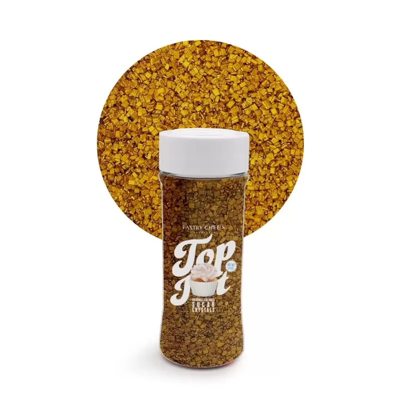 Gourmet Colored Sugar Crystals Topping Decoration 3.5oz - Gold Blitz Gourmet Colored Sugar Crystals Topping Decoration 3.5oz - Gold Blitz