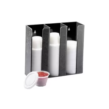 Cal-Mil Classic Black 3 - Section Countertop Ramekin And Lid Organizer