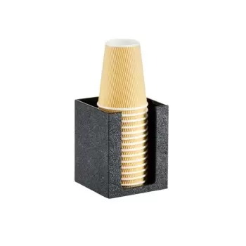 Cal-Mil Classic Black Plastic Single Countertop Cup and Lid Organizer