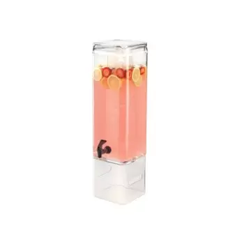 Cal-Mil Classic 3 Gallon Acrylic Beverage Dispenser With Ice Chamber And Side Handles