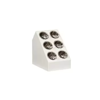Cal-Mil Classic Black 6 - Cylinder Vertical Flatware / Condiment Display