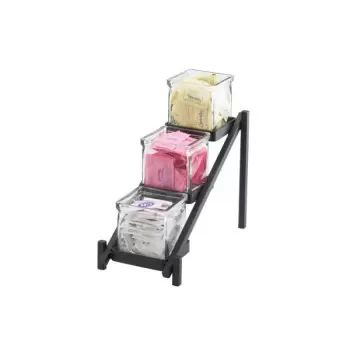 Cal-Mil One By One Three Tier Black Jar Display - 6 1/4" x 13 1/4" x 11 1/2"