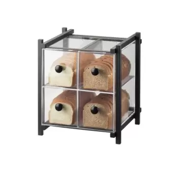 Cal-Mil One By One 4 Drawer Bread Case - Black