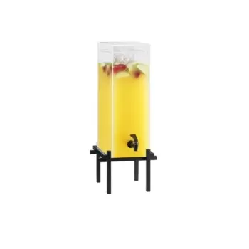 Cal-Mil One By One Black 5 Gallon Beverage Dispenser With Ice Chamber