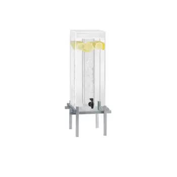 Cal-Mil One By One Silver 5 Gallon Beverage Dispenser With Ice Chamber