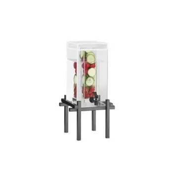Cal-Mil One By One Black 1.5 Gallon Beverage Dispenser With Infusion Chamber