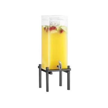 Cal-Mil One By One Black 3 Gallon Beverage Dispenser With Ice Chamber