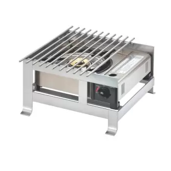 Cal-Mil Soho Silver Steel Butane Burner Frame - 14" x 13 3/4" x 7 1/4"