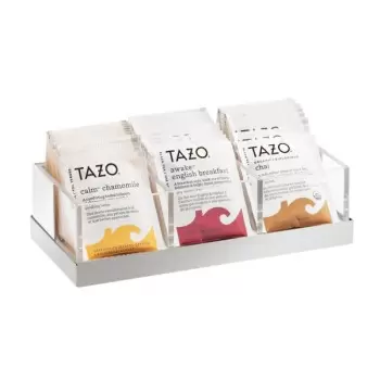 Cal-Mil Luxe Multi - Bin Condiment And Stir Stick Organizer With Stainless Steel Or Copper Base