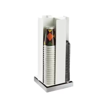 Cal-Mil Luxe 4-Section Revolving Cup and Lid Organizer