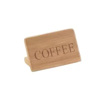Cal-Mil 3" x 2" Bamboo "Coffee" Beverage Sign