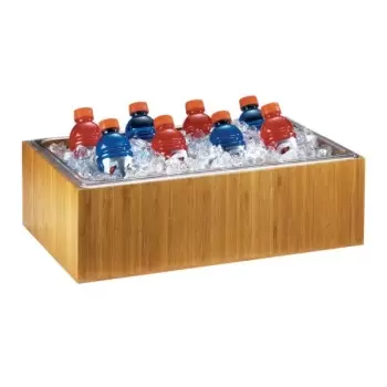 Cal-Mil Bamboo Ice Housing With Clear Pan 12" x 20"