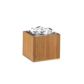Cal-Mil Bamboo Ice Housing With Clear Pan 12" x 20"