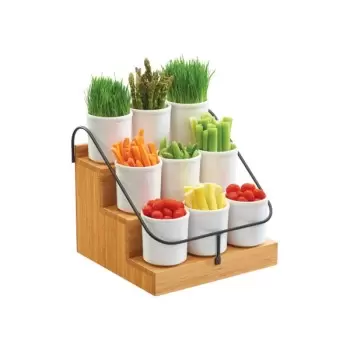Cal-Mil Bamboo Condiment Station