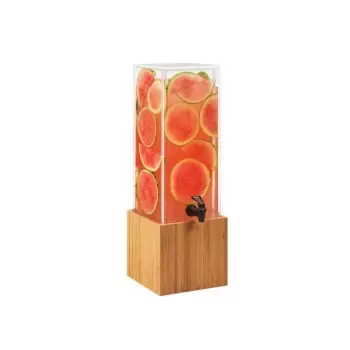 Cal-Mil Bamboo 3 Gallon Beverage Dispenser With Decorative Infusion Wall