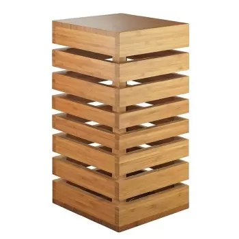 Cal-Mil Bamboo Square Crate Riser Display - 9" x 9" x 18"