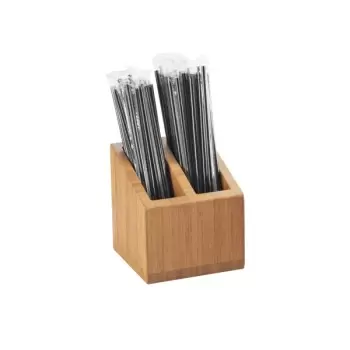 Cal-Mil Bamboo Straw Holder - 5" x 5" x 5 1/2"