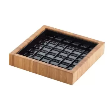 Cal-Mil Bamboo Drip Tray 6" x 6"