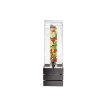 Cal-Mil Midnight Bamboo 3 Gallon Crate Beverage Dispenser With Infusion Chamber