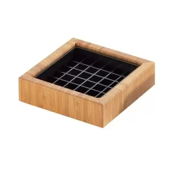 Cal-Mil Bamboo Drip Tray 4" x 4"