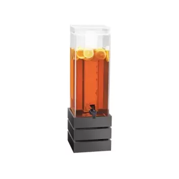 Cal-Mil Midnight Bamboo 3 Gallon Crate Beverage Dispenser With Ice Chamber