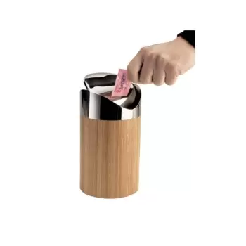 Cal-Mil Bamboo Counter Trash Bin