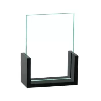 Cal-Mil Midnight Bamboo U - Frame White 4" x 6" Cardholder