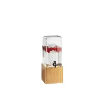 Cal-Mil Bamboo 1.5 Gallon Beverage Dispenser With Ice Chamber