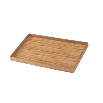 Cal-Mil Bamboo 19" x 11 3/4" Wooden Shallow Tray