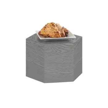 Cal-Mil Ashwood Hexagon Riser Display - 12" x 8"