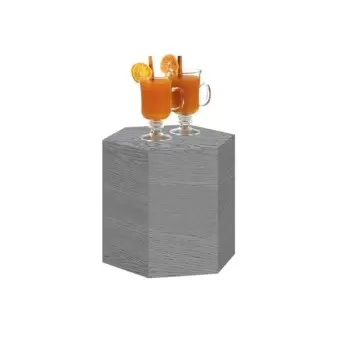 Cal-Mil Ashwood Hexagon Riser Display - 12" x 11"