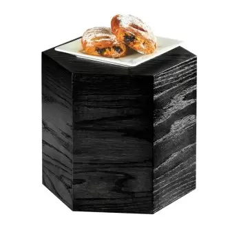 Cal-Mil Cinderwood Hexagon Riser Display - 12" x 11"