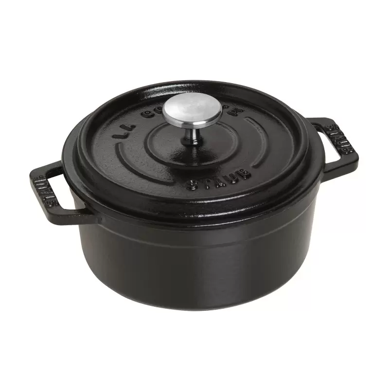 STAUB 1101225 Staub 0.5-qt Round Dutch Oven - Black