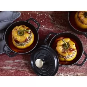 STAUB 1101225 Staub 0.5-qt Round Dutch Oven - Black